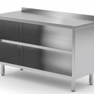 Betrouwbaar RVS Open Werkkast + Tussenschap HEAVY DUTY 500(b)x600(d)x885(h)mm