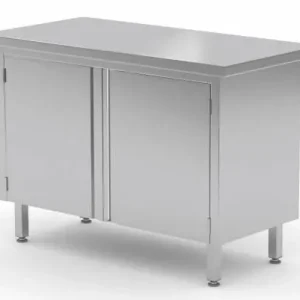Gereduceerde Prijs Werkkast RVS DUBBELZIJDIG + 4 Klapdeuren HEAVY DUTY 800(b)x600(d)x885(h)mm