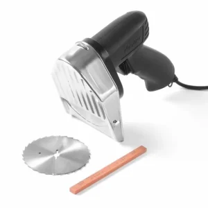 Beperkte Voorraad Kebabsmes Elektrisch - Kitchen Line - 230V - Incl. 1 Glad en 1 Gekarteld Mes