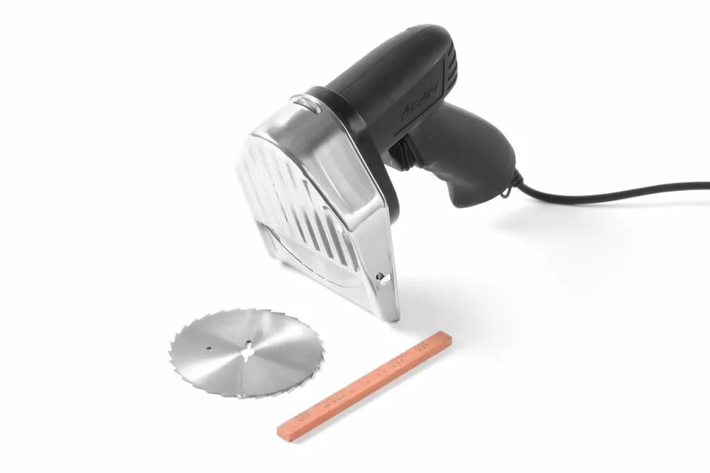Beperkte Voorraad Kebabsmes Elektrisch - Kitchen Line - 230V - Incl. 1 Glad en 1 Gekarteld Mes
