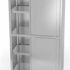 Exclusieve Aanbieding Servieskast RVS 800x600x2000(h)mm + 4 Schuifdeuren + 3 Planken HEAVY DUTY