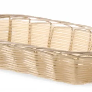Gereduceerde Prijs Broodmandje Ovaal - Poly Rotan - 230x100x(h)60mm