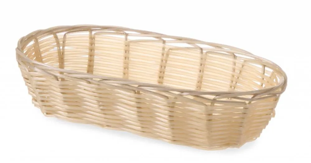 Gereduceerde Prijs Broodmandje Ovaal - Poly Rotan - 230x100x(h)60mm