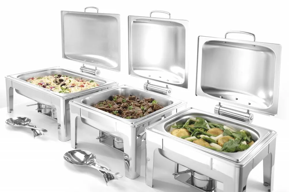 Chafing Dish 1/1 GN - Mat RVS - 9 Liter - 570x405x(H)290mm Op = Op