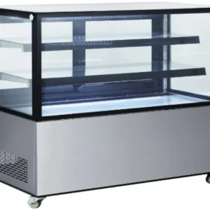 Verrijdbare Koelvitrine - 2 Glazen Schappen - Schuifdeuren Achterzijde - Beschikbaar in 4 Maten Populair