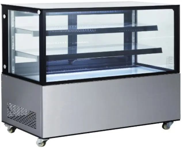 Verrijdbare Koelvitrine - 2 Glazen Schappen - Schuifdeuren Achterzijde - Beschikbaar in 4 Maten Populair