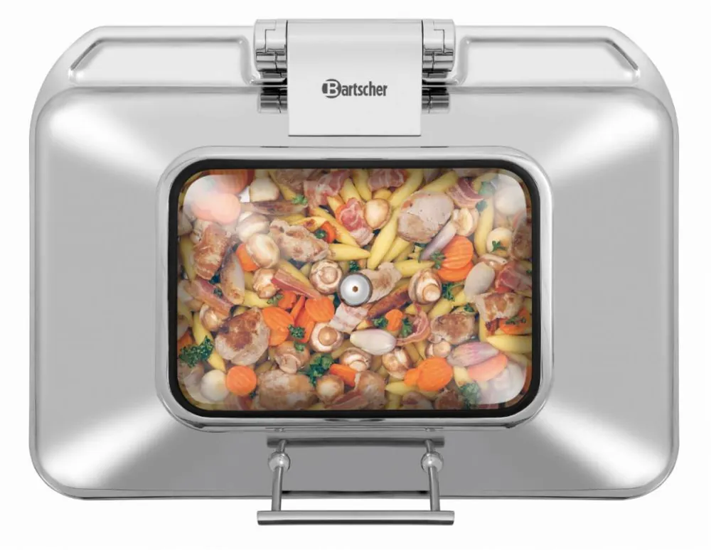 Chafing Dish 1/1 GN geschikt voor Inductie- of Glas Keramische Kookplaat - 850x420x(H)205mm Hoge Kwaliteit