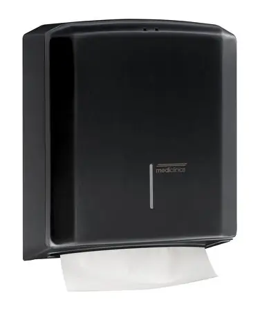 Populair Handdoekdispenser Zwart - ca. 400-600 C- & Z gevouwen handdoeken