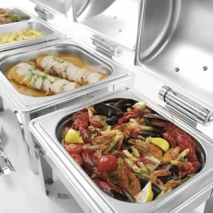 Chafing Dish Hoogglans - 2/3 GN - 6Liter - 395x405x320mm Veilige Betaling