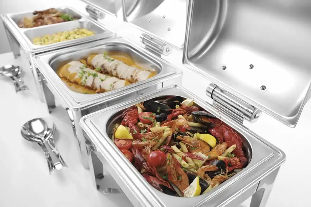 Chafing Dish Hoogglans - 2/3 GN - 6Liter - 395x405x320mm Veilige Betaling