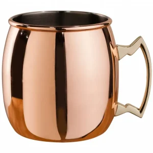 Beperkt Aanbod Moscow Mule Beker - 450ml -Rond model - Brass handvat - 150g