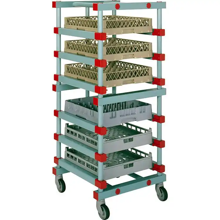 Exclusieve Aanbieding REA Korvenwagen - 6x 500x500mm - Kunststof Wielen - 640x610x(H)510mm