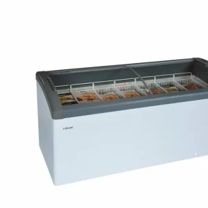 Vrieskist met Gebogen Glazen Schuifruiten - Elcold FOCUS 171 GREY - 484 Liter - 170,4x65x(h)85 cm Nu Kopen