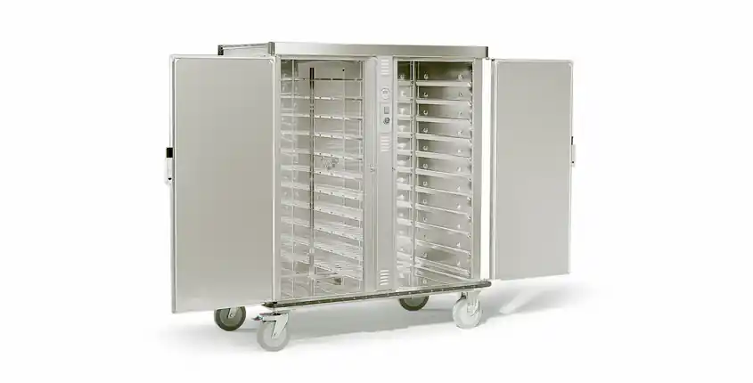 Dubbele Banketwagen 2 x 2/1 GN verwarmd - 2900W - 1490x837x(H)1712mm - Geschikt voor 11 of 18 GN2/1 Roosters Bestseller