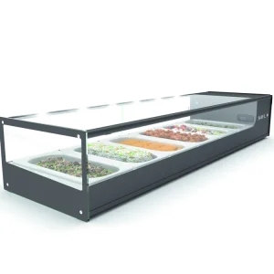 Logic Tapas Koelvitrine - LED Verlichting - Geschikt voor 1/3GN 40mm - Beschikbaar in 2 Maten Op = Op