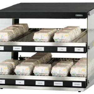 Burger Warmhoudvitrine - UV Lamp verwarming 30 tot 90°C - 800x640x(H)685mm Express Levering