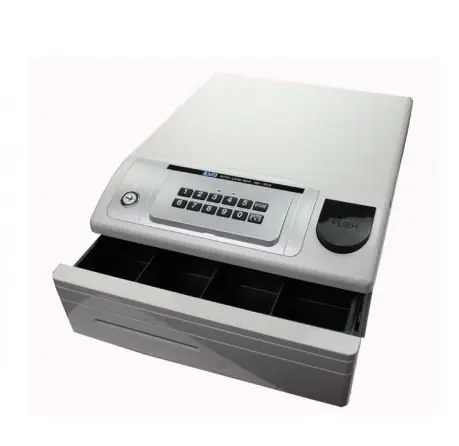 Uitverkoop Kassalade met Pincode - ND-350 Wit - 4 Munt/ 4 Biljet - 354(b)x418(d)x165(h)mm