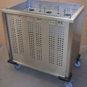 Verrijdbare Stapelaar - Mobile Containing S-FR/Speciaal - 6 Stapels Kunststof Deksels - Stapelunit op Maat Gemaakt Gecertificeerd