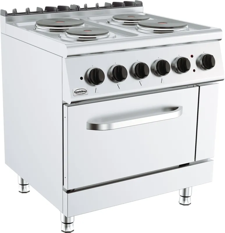 Base 700 Elektrische Kooktafel met Oven - 2x 2,25 & 2x 1,85 kW - 800x700x(H)900mm Populair