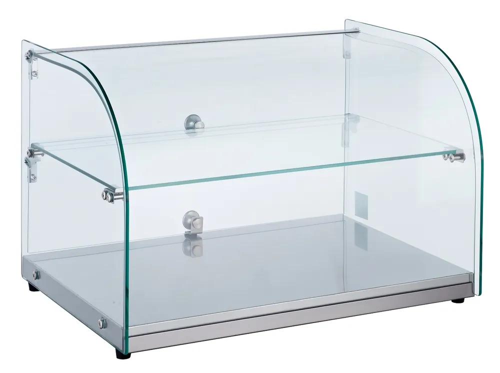 Neutrale Vitrine - Gebogen Glas - 45 Liter - 554x376x(H)370mm Rechtstreeks Van De Fabrikant