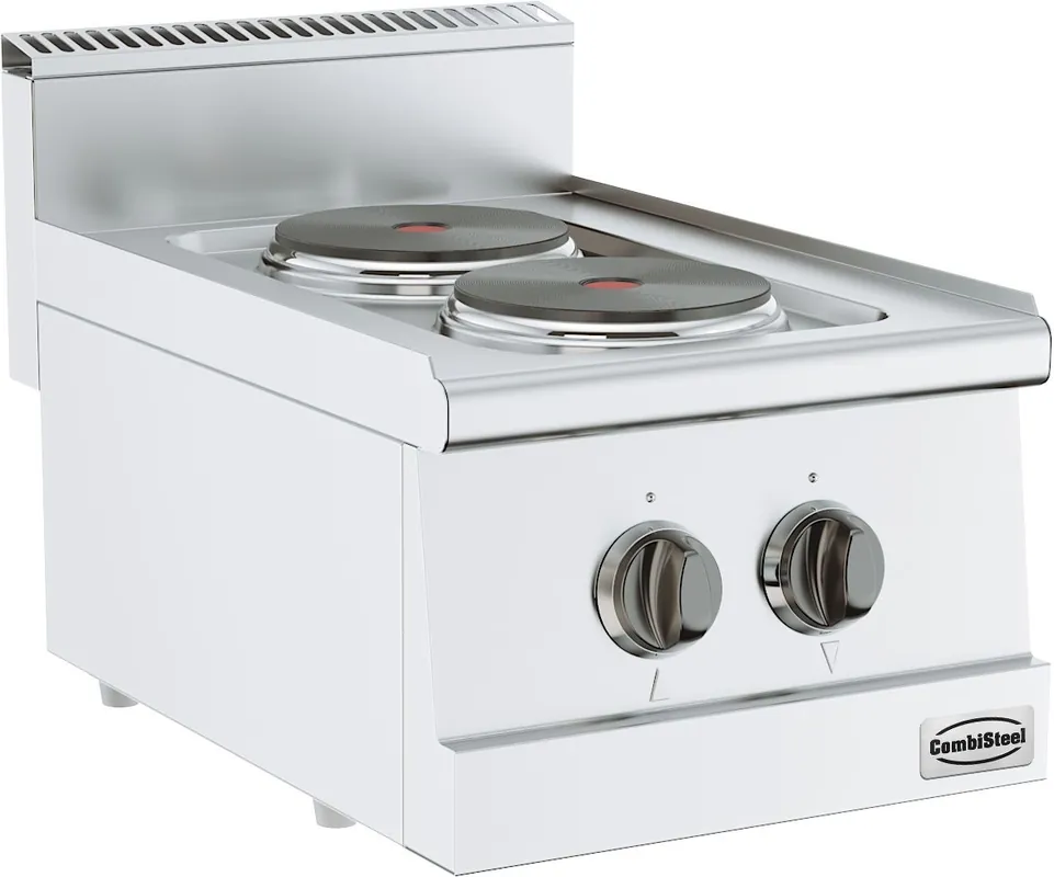 Base 600 Elecktrisch Fornuis Tafelmodel - 2x 1,85 kW - 400x600x(H)300mm Gratis Retour