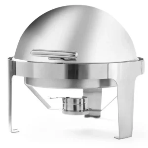 Hete Deal Chafing Dish Rolltop Rond - RVS - 5,6 Liter - 510x540x(H)480mm