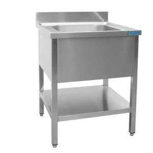 Beperkte Voorraad SARO spoeltafel, 1 wasbak,gecentreerd - B 700 xD 600mm