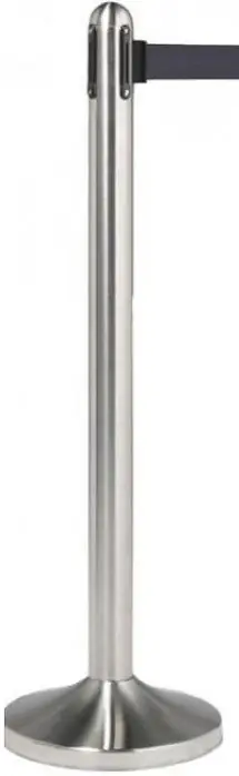Chromen pijler - Zwart rechthoekig touw - 13(!) kg - INTENSIEF GEBRUIK Merkproduct