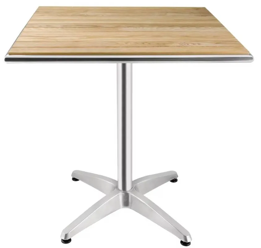 Horeca Bistrotafel - met Essen Hout Bovenblad - 72(h)x70x70cm Tijdelijk Beschikbaar
