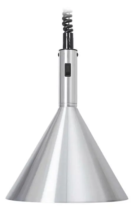Retro aluminium verwarmingslamp - Ø280x360mm - Gemaakt in Europa - Kabel 1800mm - 250W lamp Incl. Gecertificeerd
