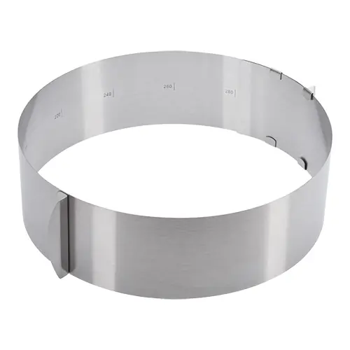 Laatste Kans RVS Taartring - Diameter Verstelbaar - Ø160-300x(H)85mm