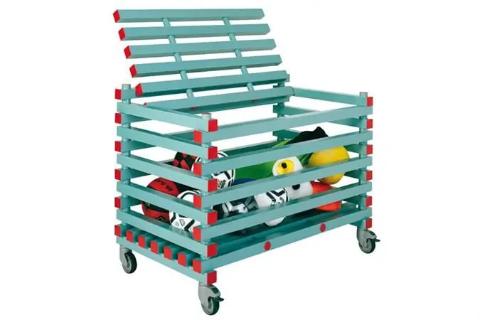 Opberg Kar Kunststof met Deksel op Wielen - 120x70x(h)91cm Must-Have