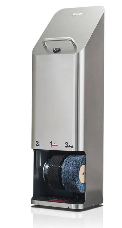 Laatste Kans Schoenpoetsmachine Quadro Plus - RVS - 2 Borstels - 380(l)x340(d)x1270(h)mm