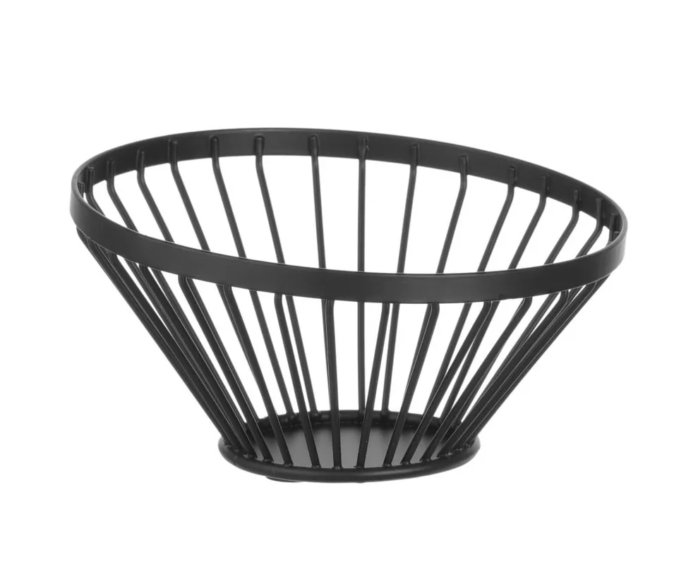Fruitkorf Schuin Zwart - Ø150x(H)80mm Voordeelprijs