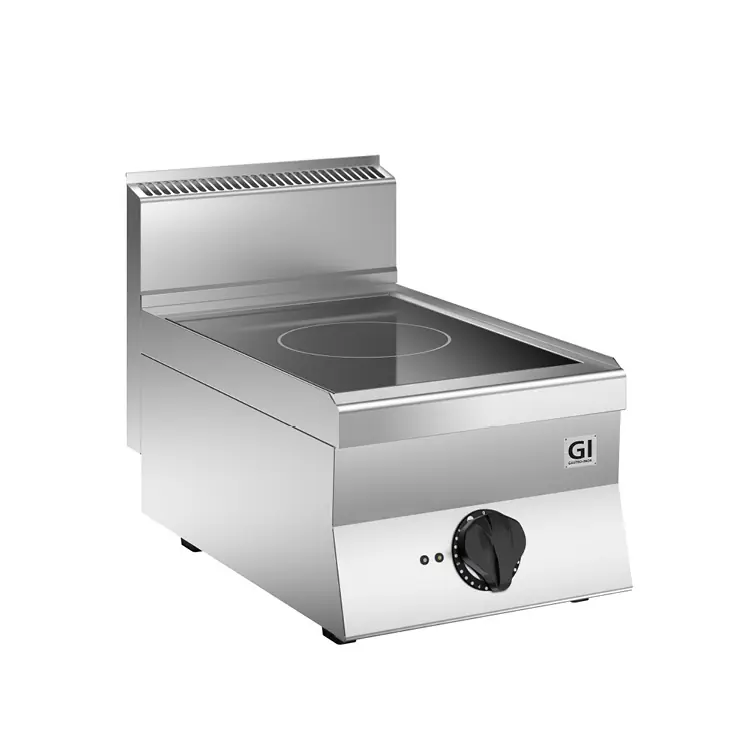 650 HP Inductie Kookplaat - 1 Kookzone 5 kW - 400x650x(H)295mm Op = Op
