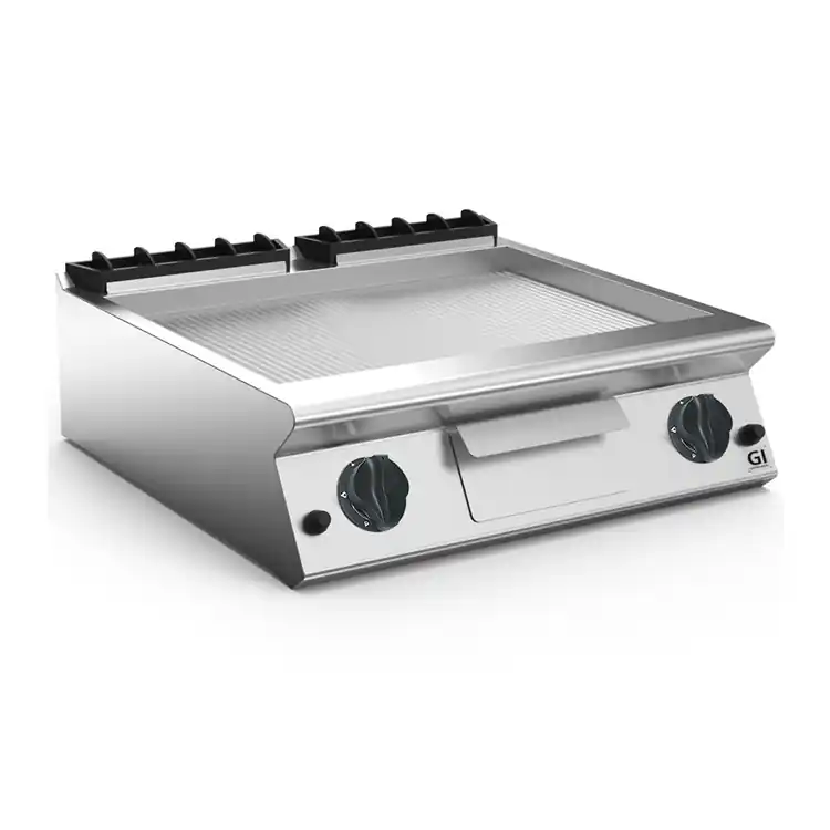 Goedkoop 700 HP Gasbakplaat Met Geribbelde RVS Plaat -12 kW - 800x730x(H)250mm