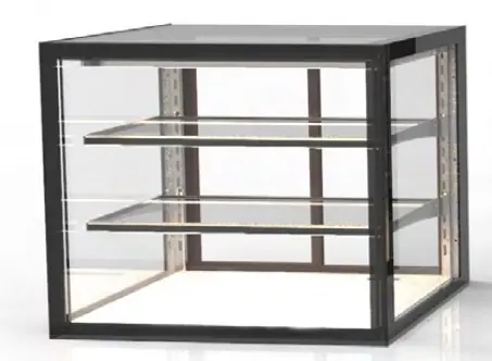 Hoge Kwaliteit Neutrale Glazen Vitrine - 600x600mm - Beschikbaar in 2 Hoogtes