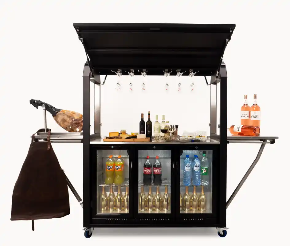 Weekendaanbieding Coolrolly Tapasbar - Multifunctionele Mobiele Pop-up Tapasbar - 1850x750x(H)2040mm