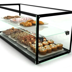 Voordeelprijs Neutrale vitrine - Gehard glas - 92x39x(h)37,5cm