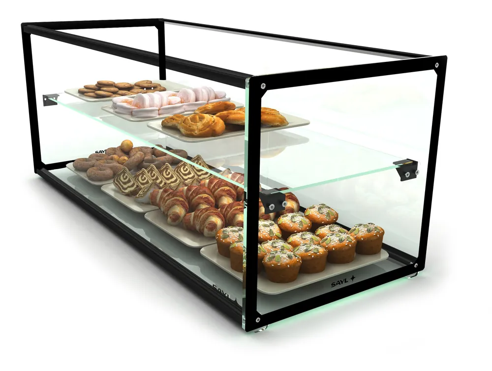 Voordeelprijs Neutrale vitrine - Gehard glas - 92x39x(h)37,5cm