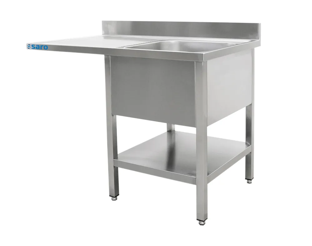 SARO Spoeltafel, 1 bak, rechts - B 1400 x D 600 mm Premium
