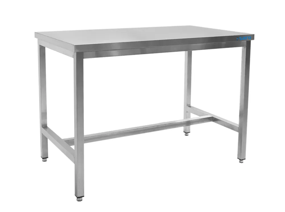 Goedkoop SARO RVS tafel, zonder onderblad - 700 mm D, 61800 mm