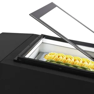 Schepijsvitrine Zwart - Opening Bedieningszijde Gratis Retour