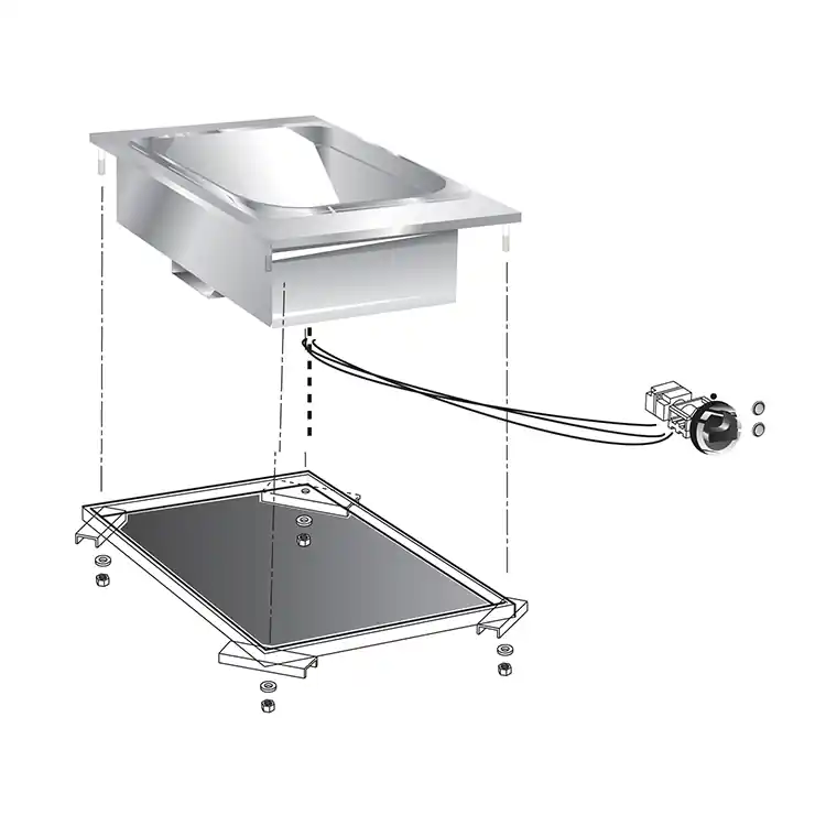 Drop-in Frites Warmhoudapparaat, 40 cm Betaalbaar