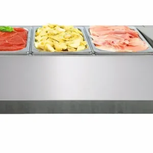 Gereduceerde Prijs Afinox Vitrine - Opzetkoelvitrine 4 x 1/3 GN L - +2°C / +7°C - VRS 1100/S GN 1/1 zonder glasopbouw