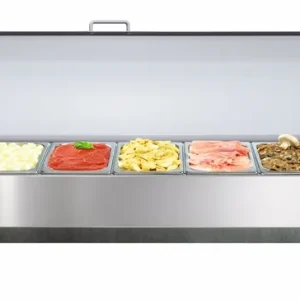Beste Prijs Afinox Vitrine - Opzetkoelvitrine 8 x 1/3 GN L - +2°C / +7°C - VRS 1815/S GN 1/1 RVS deksel