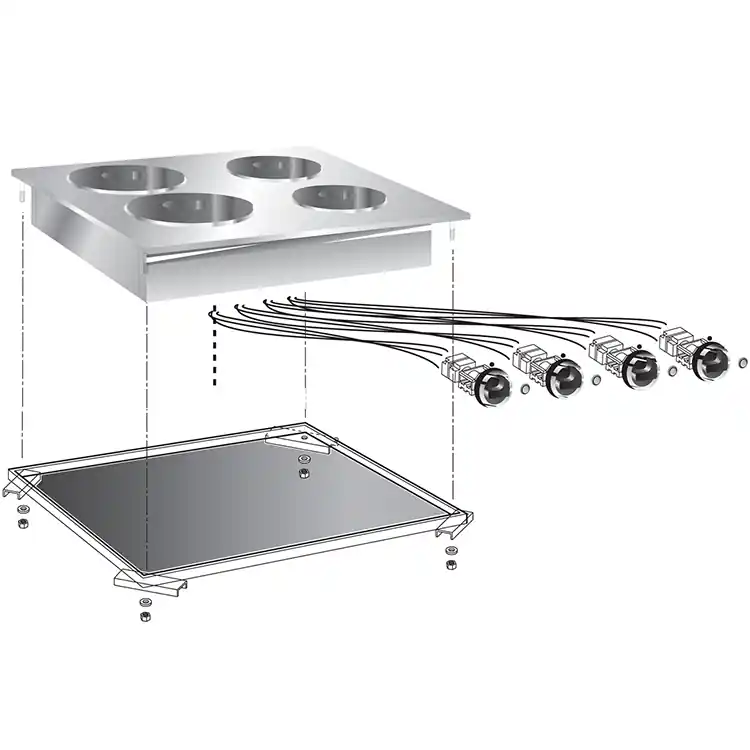 Drop-in Elektrische Kookplaat - 4 Platen - 8,2kW Koopje