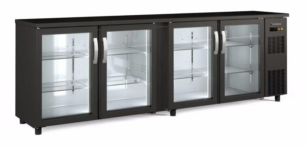 Coreco Drankenkoeler 650 L - -2°C / +8°C - SBE-250-4 Deurs zwart Betrouwbaar
