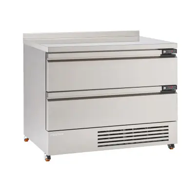 Flexdrawer Werkbank FFC6-2 - Met Spatrand - 2 Lange Gekoelde Lades - 1100x700x(H)900mm Hete Deal