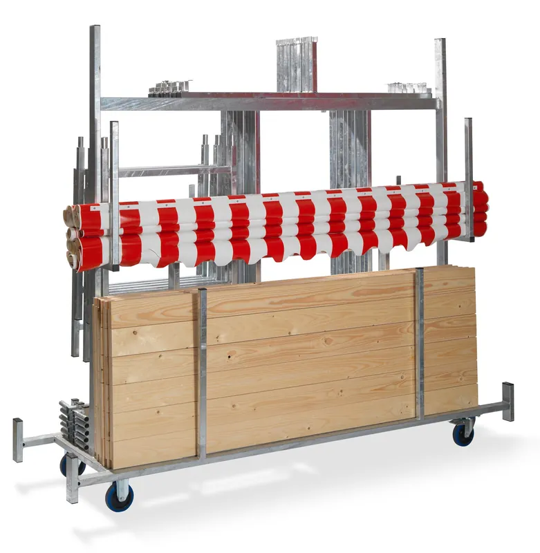 Marktkraam transportwagen - gegalvaniseerd staal Speciale Aanbieding